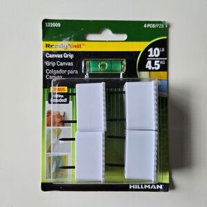 🌺(2for$10) Hillman 4-Count Canvas Hanger with Level